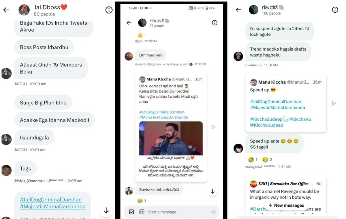 RULERKICHCHA's tweet photo. Mr Khaidi no 8993 Fan🤣

Tag leak maadidane aadre Trend participate maadila 

Loyal Cults antha Itkondi, Nim swanta actor mele -ve trend maadididra😂

Boosa Zip hakila,darshan kuduka sule maga antha nimavne opkondone 

Tag Leak maadudre trend Ali participate madanga en logico🤣 https://t.co/aQ9rP349Nz