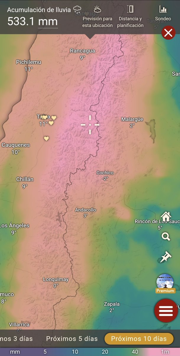 EdoWeatherman's tweet photo. Alerta lluvias catastróficas entre O'Higgins y Araucanía.

Proyección de modelos, entre sábado y miércoles. Uno muestra 700-800 mm para Maule, usted puede creer que es exagerado, pero en junio ya pasó y por tanto puede volver a ocurrir. Prepárate.

Esta tarde-noche actualizaré. https://t.co/YTNEa1bcGl