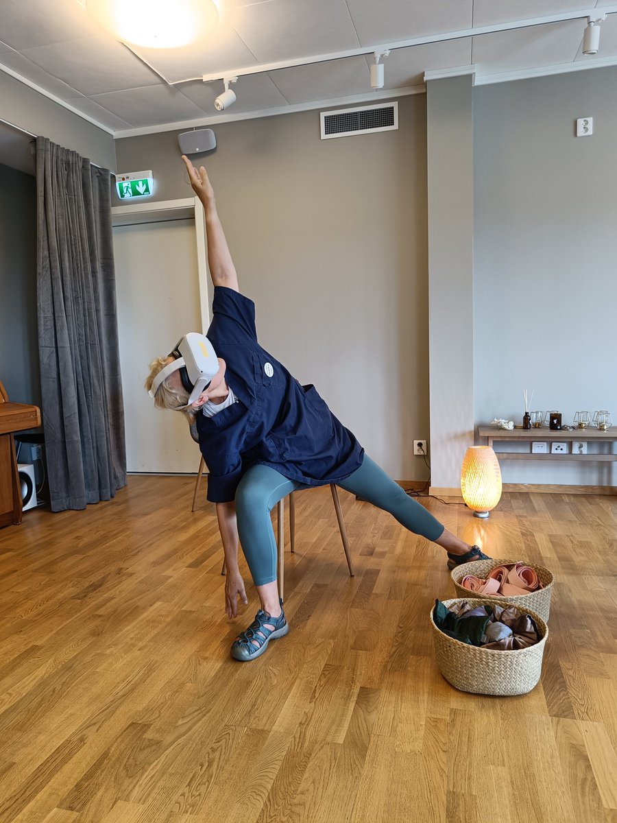 Dhanalakshmi Tamatam (@dhanalakshmita3) on Twitter photo Yoga in nature through VR 🧘🌲. We are delighted to have developed a product for older adults in collaboration with Ericsson. Thrilled by the cheerful responses from older adults and their willingness to use technology for well-being. <a href="/ViliamPichler/">Viliam Pichler</a> <a href="/MagiPichler/">Magi Pichler</a> <a href="/RISEWELLH2020/">RISE-WELL</a> Yoga in nature through VR 🧘🌲. We are delighted to have developed a product for older adults in collaboration with Ericsson. Thrilled by the cheerful responses from older adults and their willingness to use technology for well-being. <a href="/ViliamPichler/">Viliam Pichler</a> <a href="/MagiPichler/">Magi Pichler</a> <a href="/RISEWELLH2020/">RISE-WELL</a>