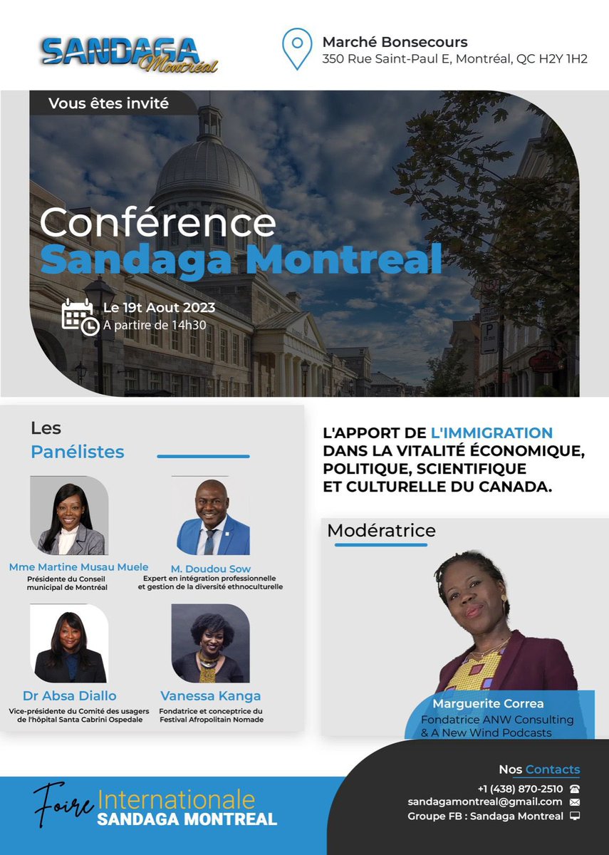 corrmarg's tweet photo. Une grande opportunité se présente pour moi de travailler à Montréal ce week-end! On s’y retrouve pour l’incontournable foire de Sandaga Montreal qui va regrouper toute la crème d’entrepreneurs d’Afrique mais surtout du Sénégal! 
Je vais y diriger plusieurs activités éducatives. https://t.co/jyGrw0Cdu9