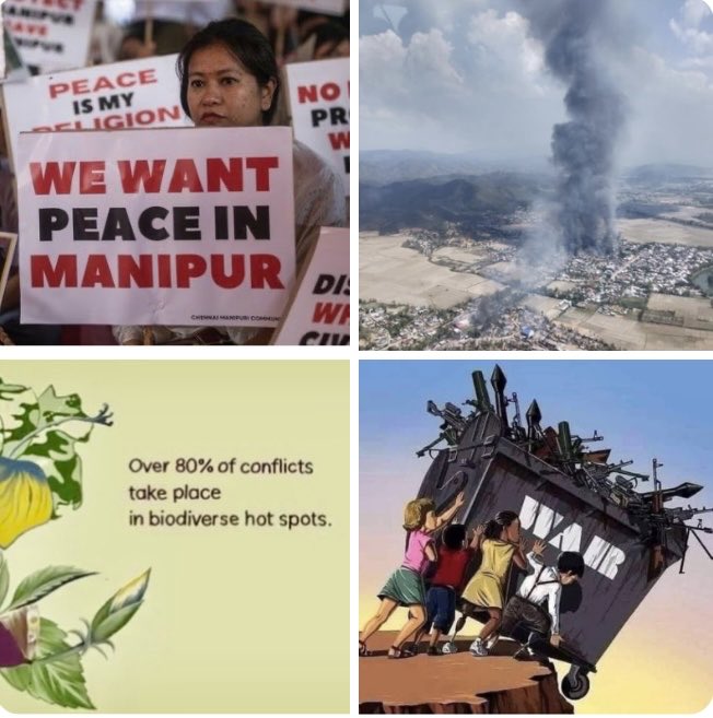 BinaNepram's tweet photo. #Facts #WeShouldKnow 80% of conflicts in world happening in #biodiversity hotspots #Manipur one of them.Blessed with abundant natural resources,rich history,heritage & culture,efforts out to divide/destroy state #PeoplesVigil #ManipurViolence #LongLiveManipur #MayPeaceReturn 🌿🙏🏽 https://t.co/AiDpyzbaPY
