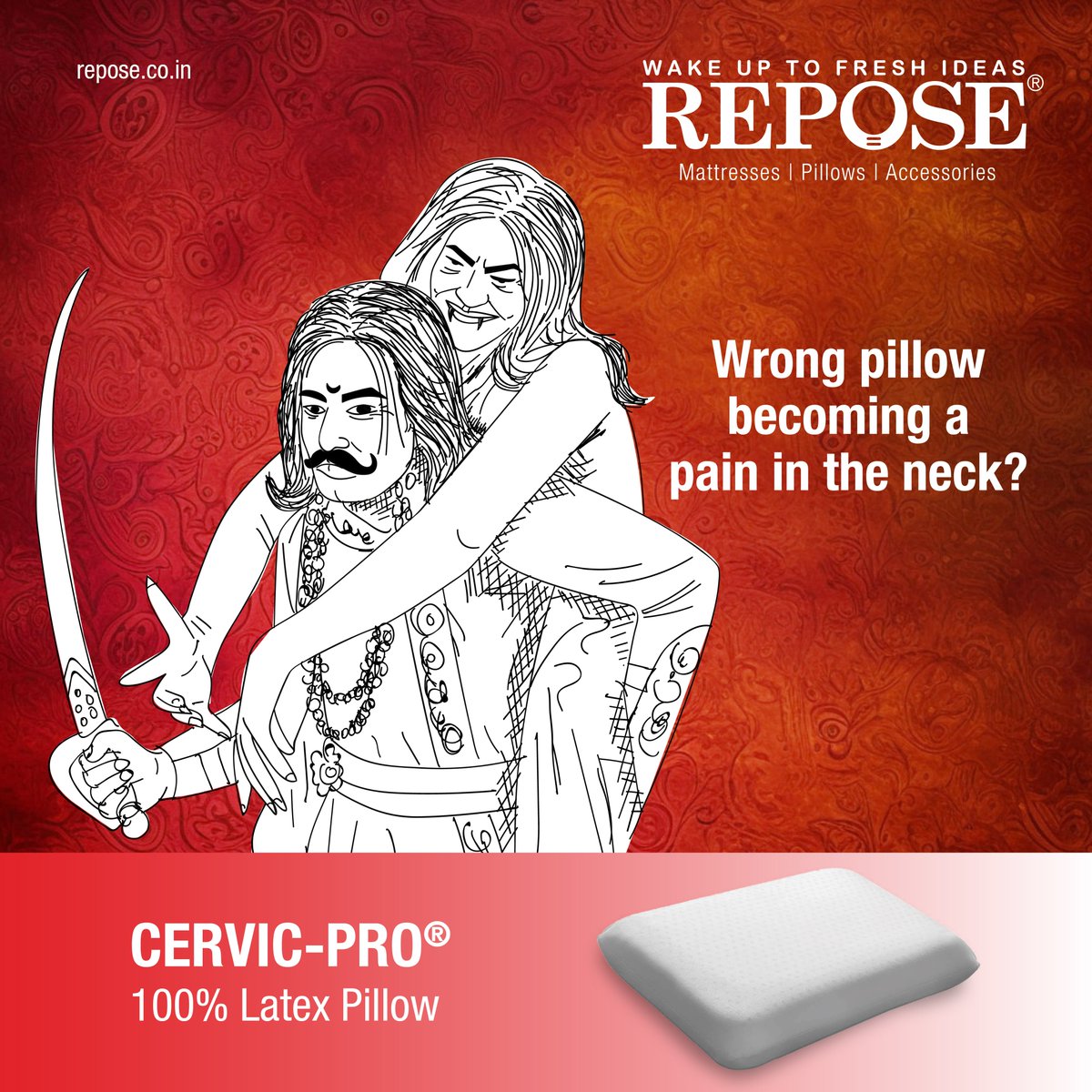 ReposeWorld's tweet photo. The CERVIC-PRO Latex Blend Pillow from Repose has a height-adjustable mechanism along with an ergonomic design, both of which ensure perfect spinal alignment by positioning your head and neck perfectly.
So never wake up to neck pain again.

#repose #reposemattress #pillow #Mattress #mattresses #Mattress #WakeUpRefreshed #SleepWell #UltimateComfort #ShopNow #mattressstore #comfort #sleep #goodsleep