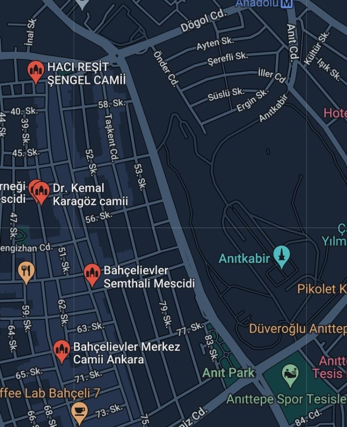 Zaten Anıtkabir yakınında fazlaca camii var değil mi ?