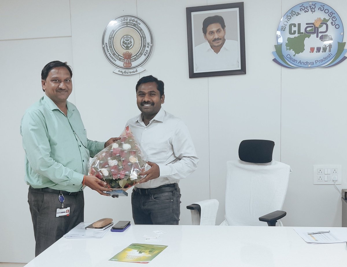 We at MWTESL are very happy to have met the new Managing Director, Swachha Andhra Corporation Sri. Gandham Chandrudu IAS today at his office and got his valuable guidance 

<a href="/SwachhaAndhra/">Swachha Andhra Corporation 🇮🇳</a>
<a href="/ChandruduIAS/">Gandham Chandrudu IAS</a>