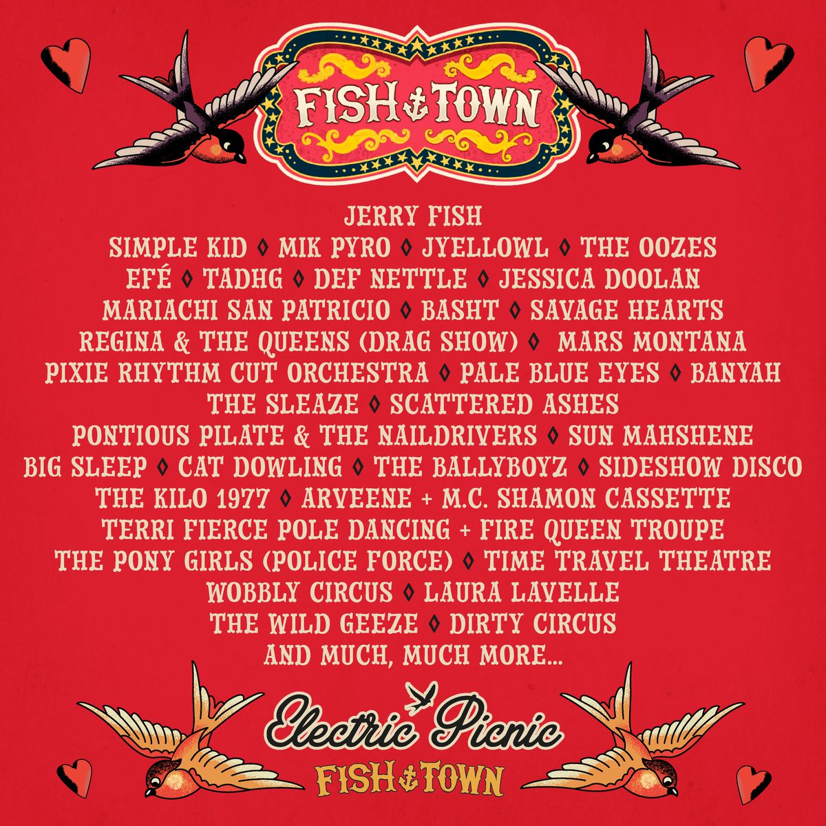 Hi all, delighted to announce that I'll be playing the wonderdul Electric Picnic Festival in Ireland on 2nd Sept. Come on down to Fishtown stages at 9.30pm on the Sat night and say hello.#epfestival #vivajerryfish