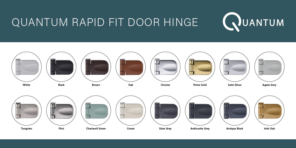 Totalhardware's tweet photo. 🌈 Elevate your door designs with the Quantum Rapid Fit Door Hinge in SIXTEEN colour options! From classic finishes to modern hues, we've got the perfect match for every 🚪 door project. #TotalHardware #ColorfulHinges #StylishDoors #QuantumRapidFit https://t.co/0SPR97EpGL