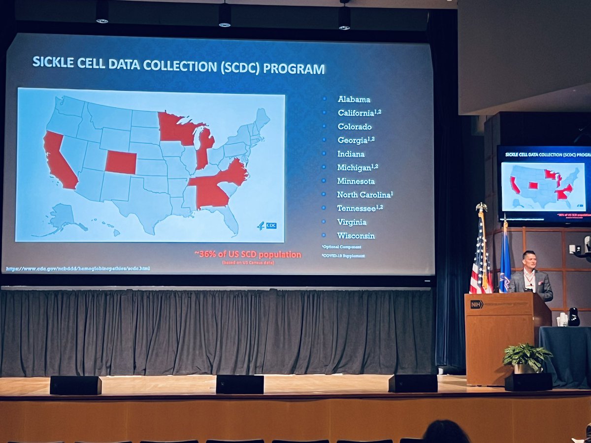We were at @nih_nhlbi this week to share updates on the Sickle Cell Data Collection (SCDC) project. It has been a productive 4 years for these 11 states and the future looks bright! @NIH @CDCgov @SLReevesUM @uofmemphis @janbra1 @jkw4444
