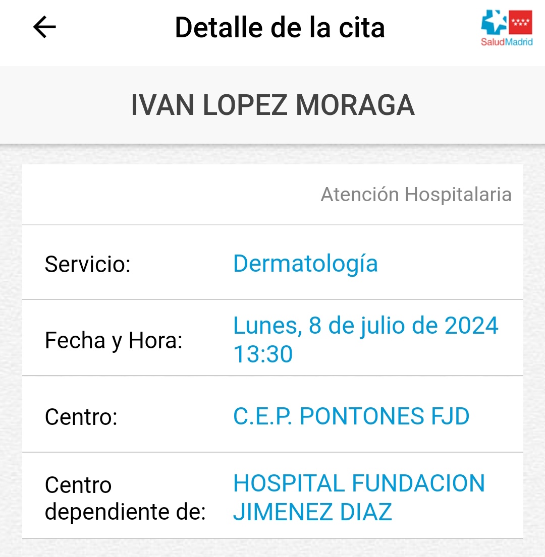 ILmoraga's tweet photo. Supongo que a ésto se referían cuando hablaban de libertad...

11 meses para una consulta, y encima la única disponible es en un centro de gestión privada (Quirón) por la que el servicio público pagará un coste muy por encima de real. https://t.co/QJqoD6nvLZ