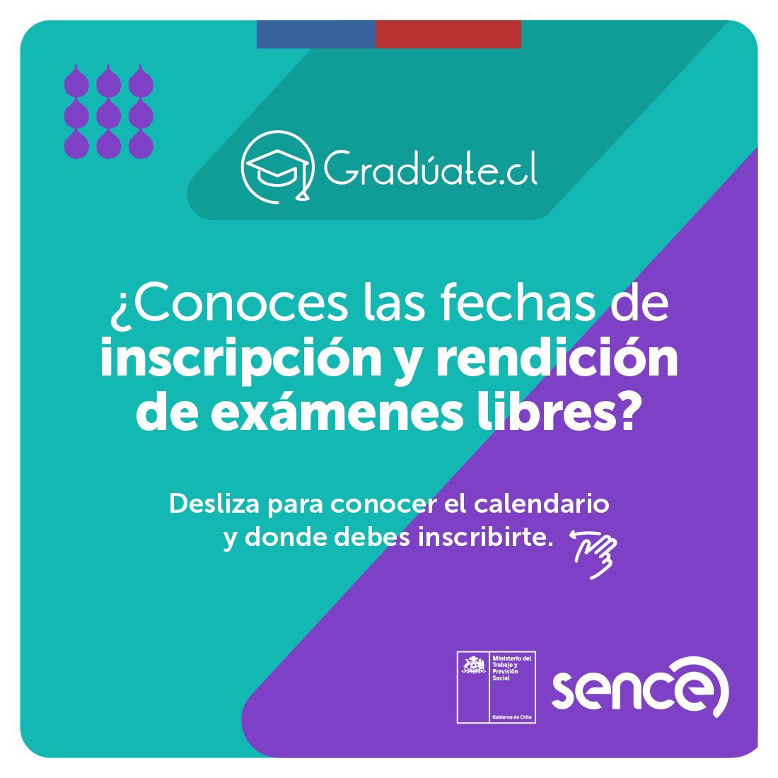 MintrabAysen's tweet photo. 🙋🏻‍♀️#HOY #HOY #HOY Cierran inscripciones para que finalices tu enseñanza media con modalidad “Continuidad de Estudios” 
con #Gradúate🎓 de @SenceChile @SenceAysen 🧑🏽‍💻

👩🏻‍💻Tenemos cupos ilimitados, para que estudies a tu ritmo y en línea!

😉Inicia ahora en https://t.co/H0xencuPxF 🤩 https://t.co/9f8VdkRk7t