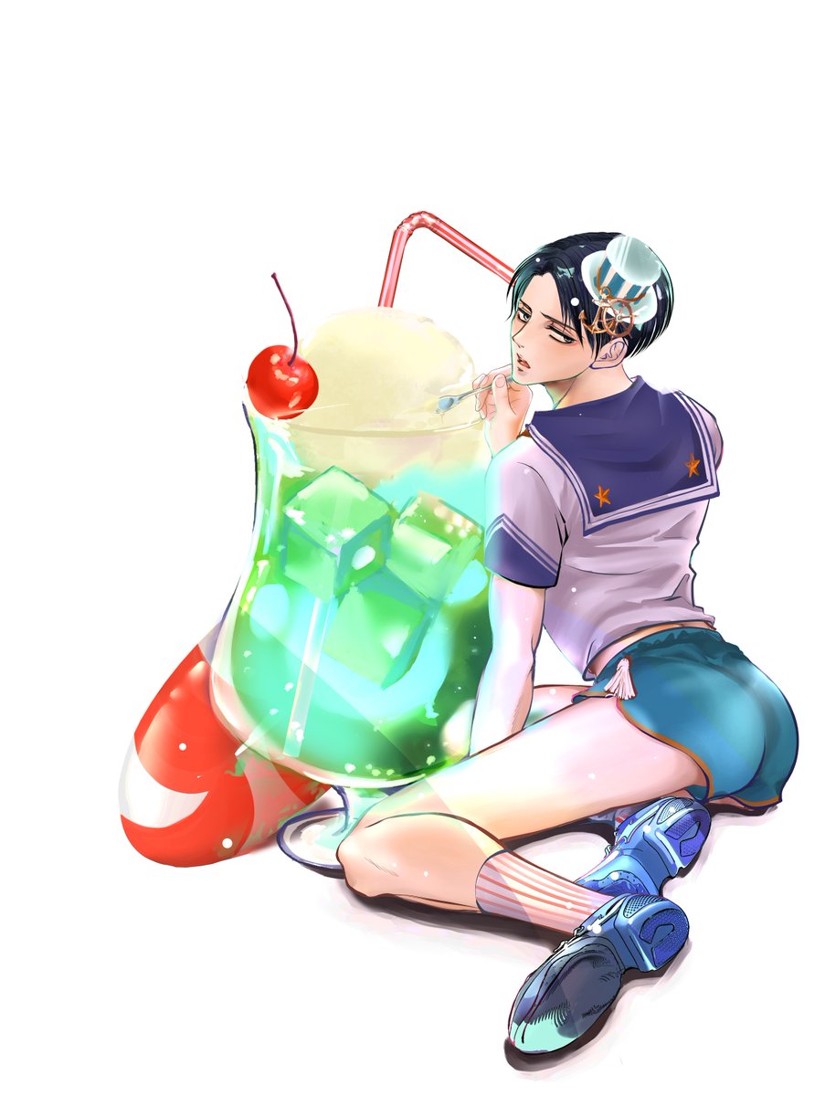 ノベルティ間に合いました 
夏のリ君ダイカットステッカー
11ｃｍ×9ｃｍです🥤