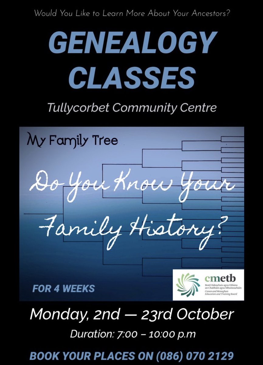 Let’s delve into the past together to discover who our ancestors were &amp; how they lived…

Book your places for this exciting 4 week course by CMETB on (086) 070 2129