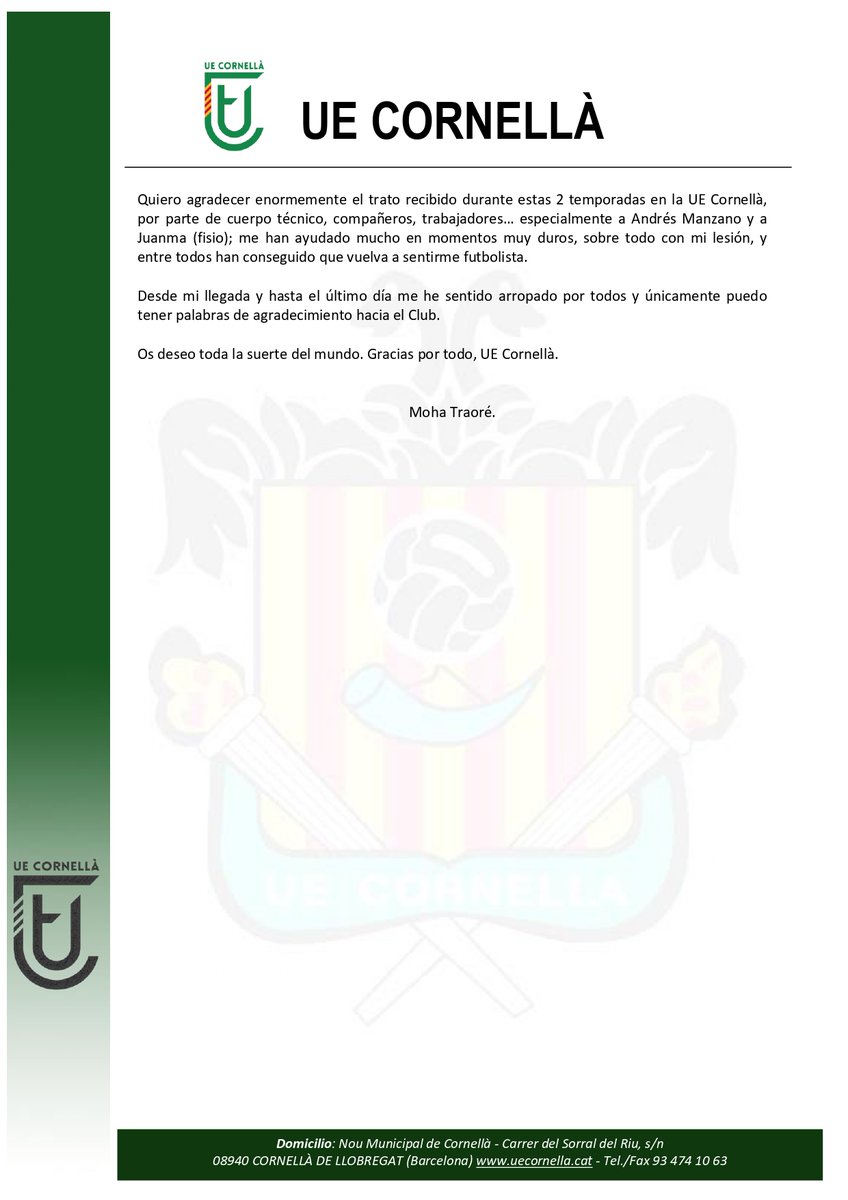 UE Cornellà 💚 tweet media