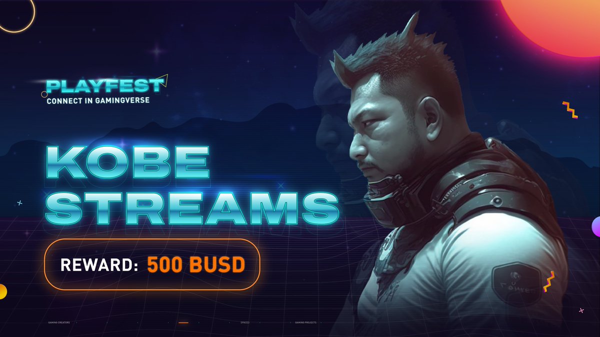 Space3_gg's tweet image. Give a warm welcome to @kobeph as he's here with #Space3PlayFest for another round of gaming experience!   

🎁 Rewards: $500 BUSD  

Join us and remember, #contentcreators like #Kobe make the gaming world an exciting place to be!   

Stay locked in, there are more missions