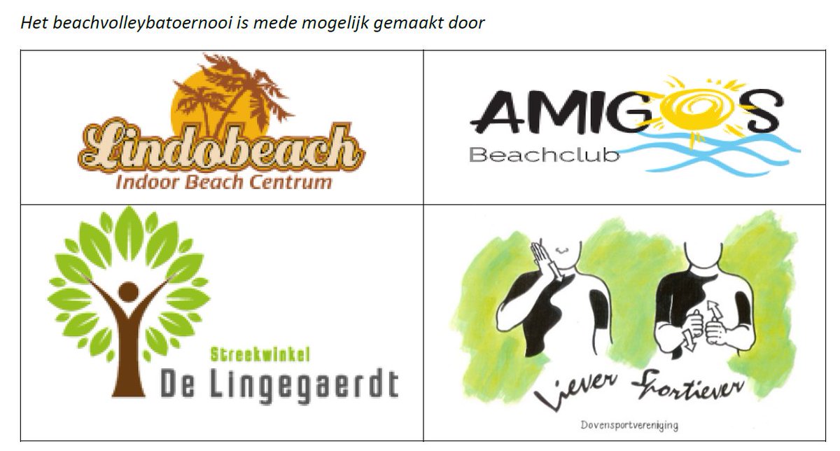 Programmaboekje Beachvolleybal in Kijkduin. (zaterdag 19 augustus) is online: lieversportiever.nl/beachvol.../pr…

Iedereen zijn welkom ☀️