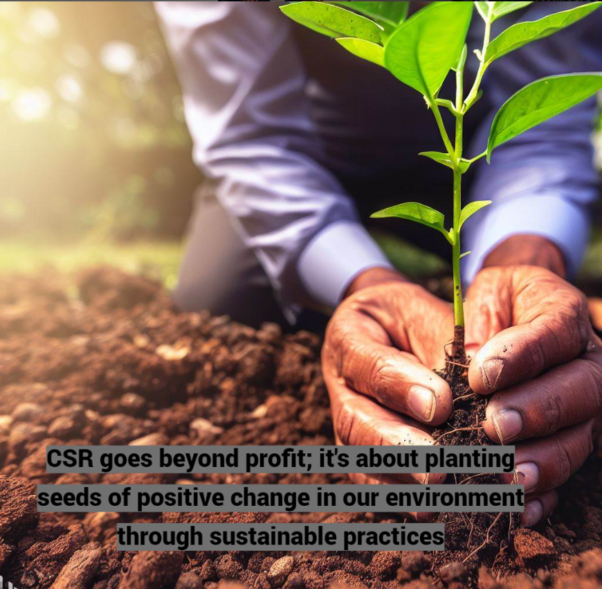 Trailblazerpm's tweet photo. CSR transcends mere profit-seeking by acknowledging the broader impact businesses have on society and the environment. 

#scrummaster #agileteam  #projectmanager #programmanager #trailblazerpm #planting #CSR #positivechange #sustainable https://t.co/wFpD7sP6eO
