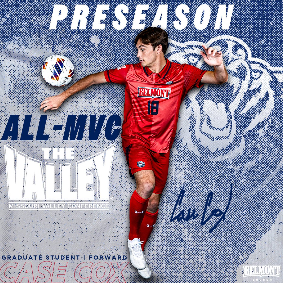 Graduate forward <a href="/casecox18/">Case Cox</a> tabbed 𝐏𝐫𝐞𝐬𝐞𝐚𝐬𝐨𝐧 𝐀𝐥𝐥-<a href="/MVCsports/">Missouri Valley Conference</a>! 👏

Bruins picked fifth in the Valley's preseason poll 🐻⚽

📰 🔗 bit.ly/3KM2n6V

#ItsBruinTime