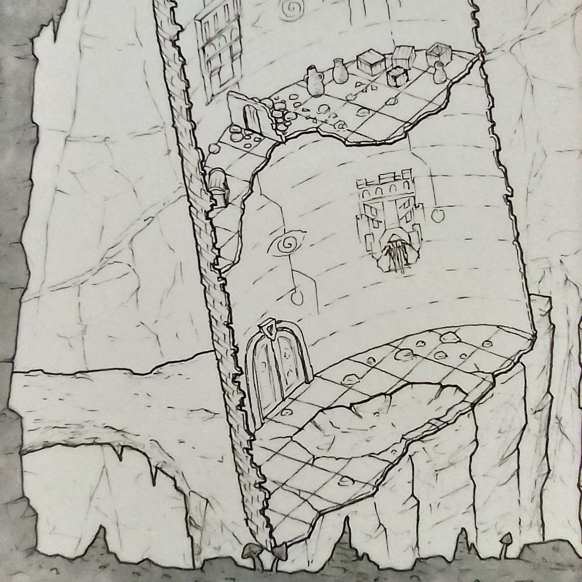 jogbrogzin's tweet image. Presenting my latest map: the Sundered Dwarven Tower (now under new management by the local mindflayers)

#isometricart #isometricmap #dndmap #rpgmap #dwarven #underdark #dnd5e #fantasymap