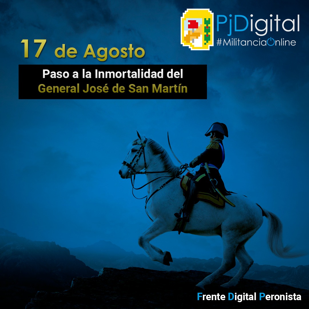 PJDigitalAR's tweet photo. 17 de agosto Paso a la Inmortalidad del Gral. José de San Martín 
#17DeAgosto 
#SanMartin 🇦🇷 https://t.co/YkInCgZZkQ