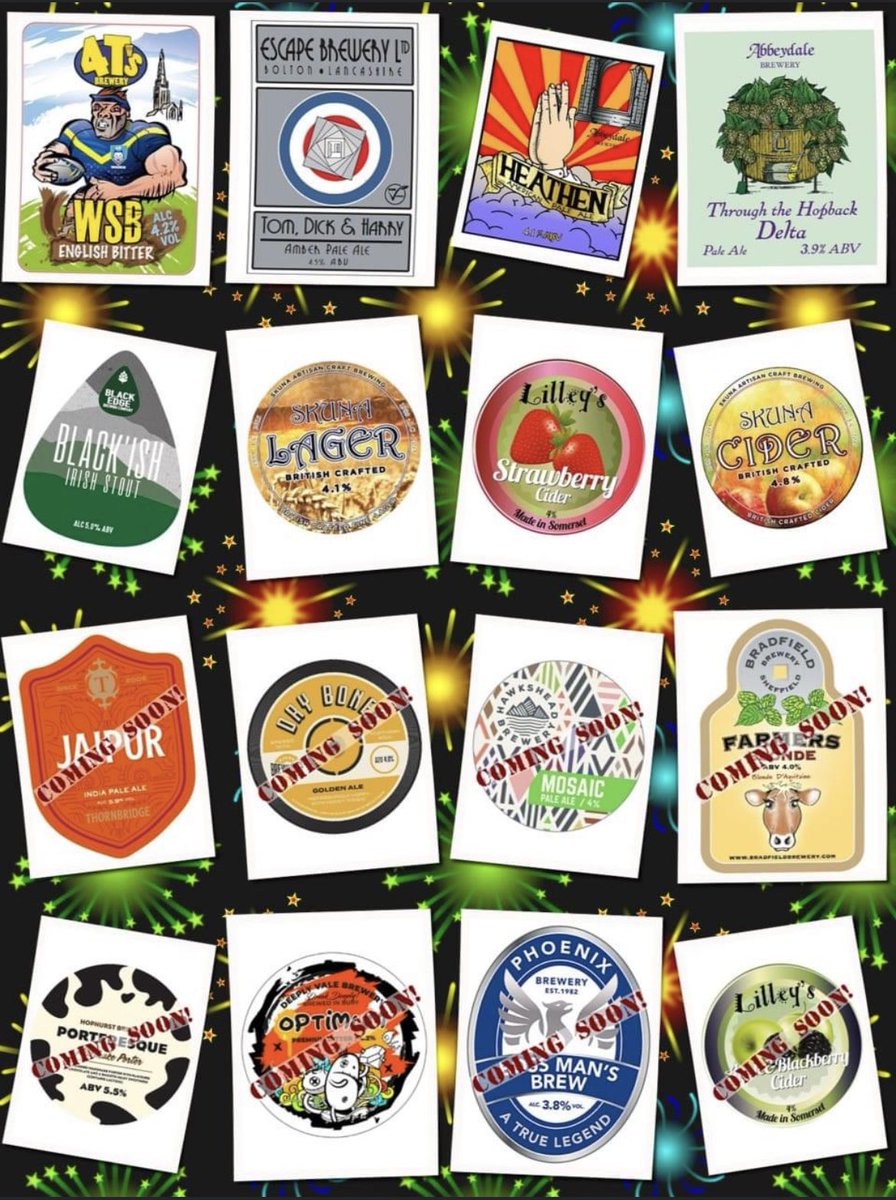 How’s about this for a beer board. 🍻🍺on now at Taphouse in Atherton. @taphouseathy @4tsbrewery @Escape_brewery @AbbeydaleBeers @Blackedgebeers @BoltonCAMRA  @wigancamra @CAMRA_CentLancs @SELancs_Camra @CAMRA_Official @SalfordCamra @RealAleFinder #cheerstobeers