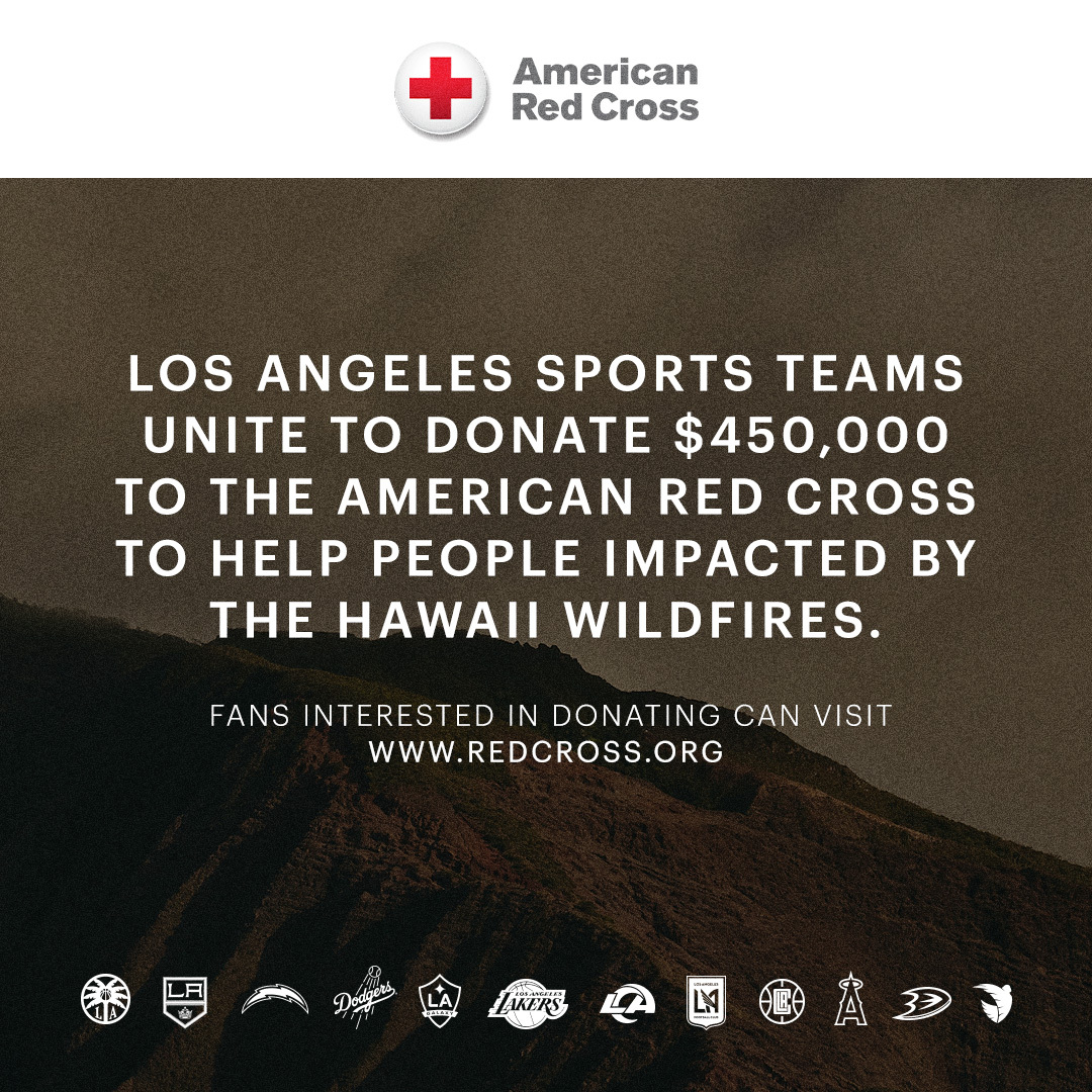 The Angels are proud to join the Los Angeles professional sports organizations in donating $450,000 to help those impacted by the Hawaii wildfires. For more info on supporting the Hawaii Fire Relief efforts, visit redcross.org.