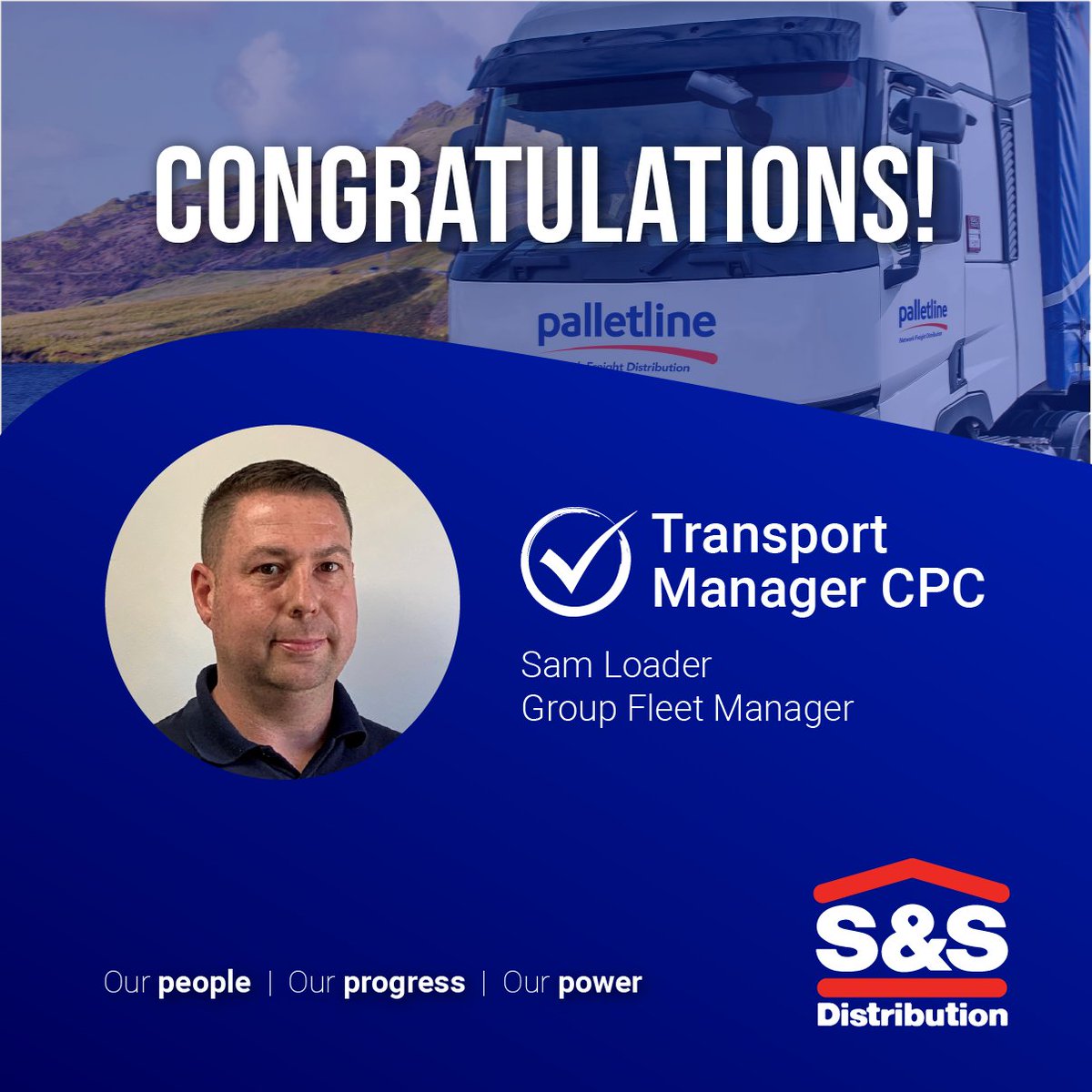 Well done to Sam Loader - Group Fleet Manager at Palletline Logistics, for completing his Transport Manager CPC.🏅

#Transport #Logistics #TransportManager