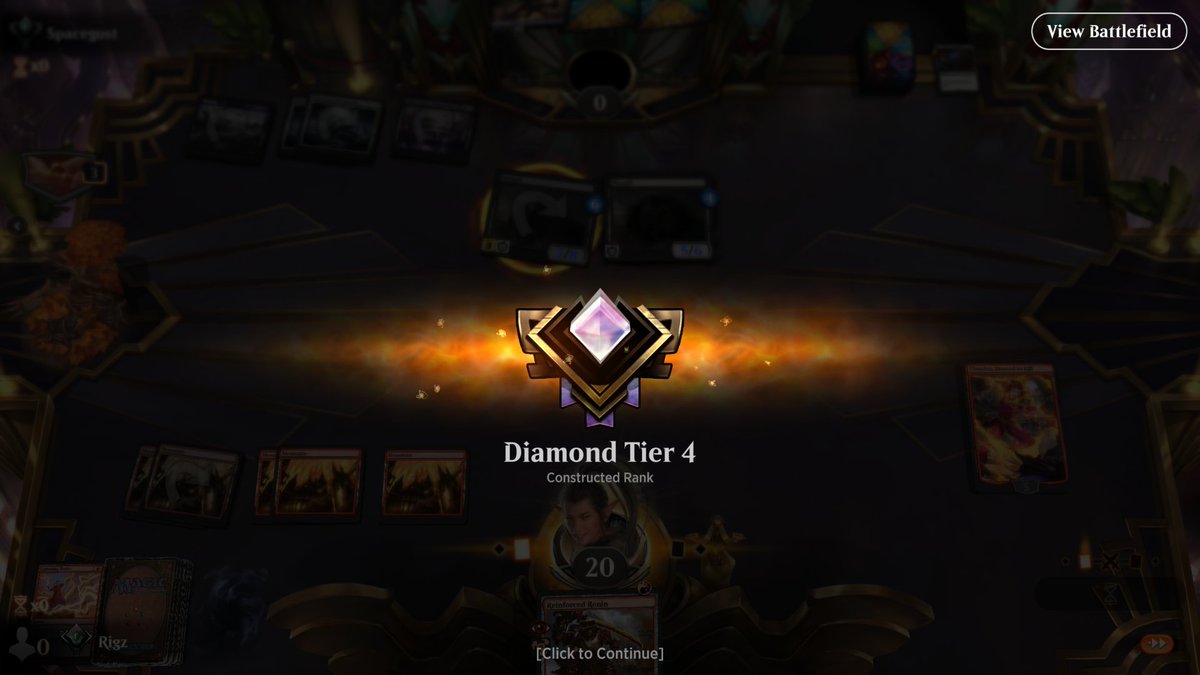 Diamond tier with a red aggro deck 😁 #MTGArena