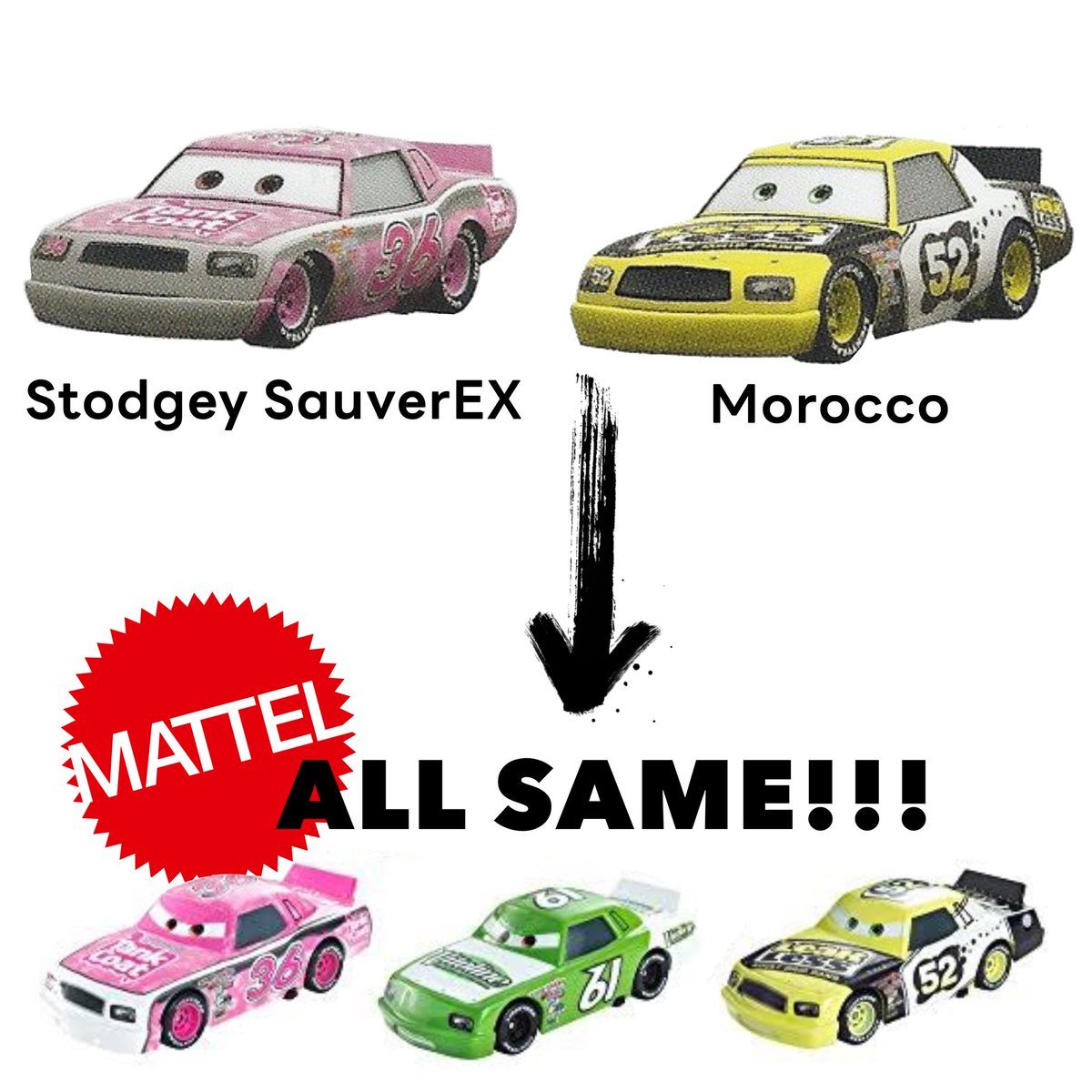 Why did Mattel do like that. Be faithful to the oliginal.