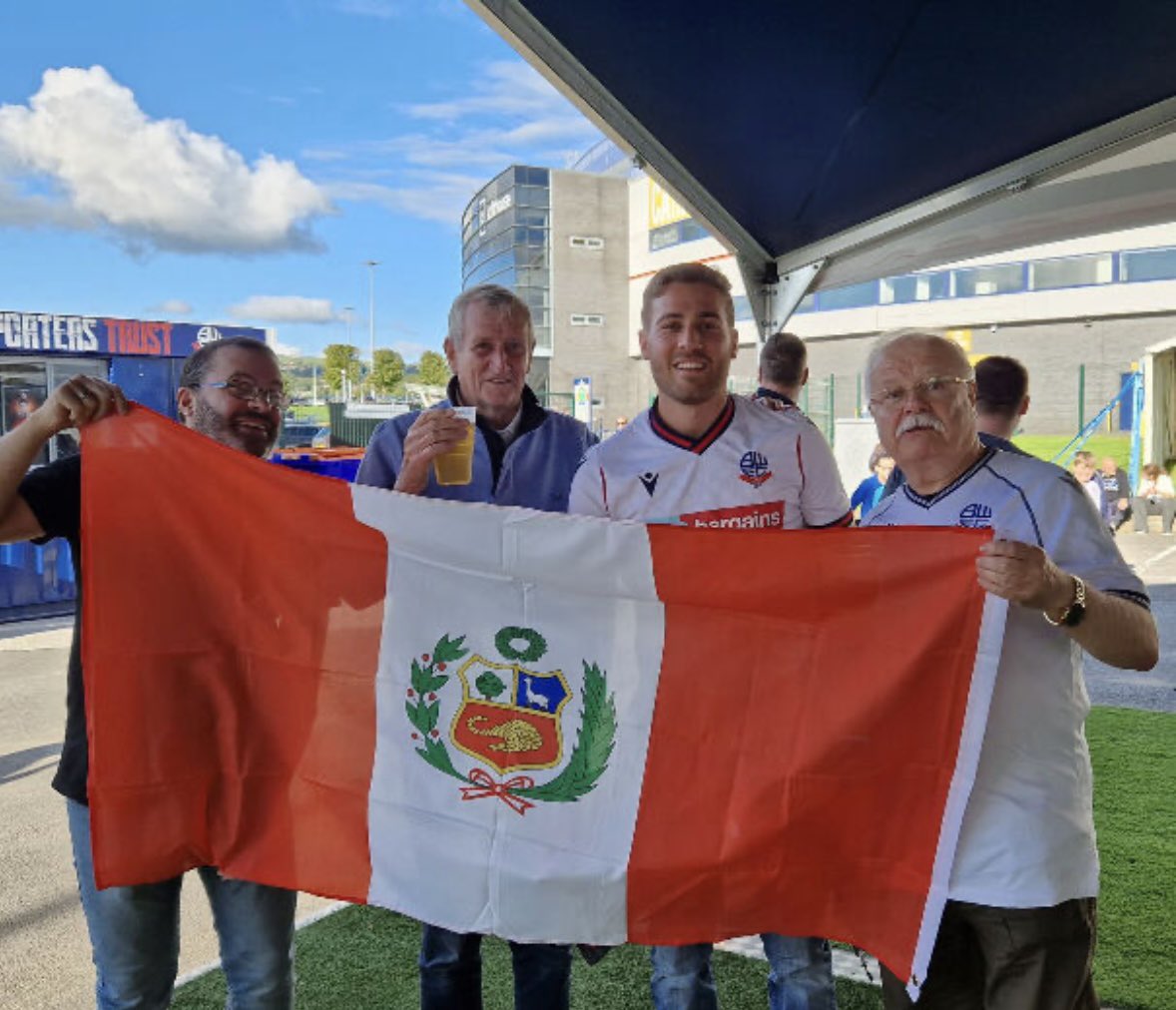 BWFCST's tweet photo. Vasco, one of our @BWFC_Latam affiliates from Peru on a visit to the TCS for our game last night. 

If any other fan groups would like more info about becoming a #BWFCST affiliate, drop us a line on enquiries@bwfcst.co.uk to arrange for a chat. Let’s do this together! https://t.co/vPyCF4o8yn