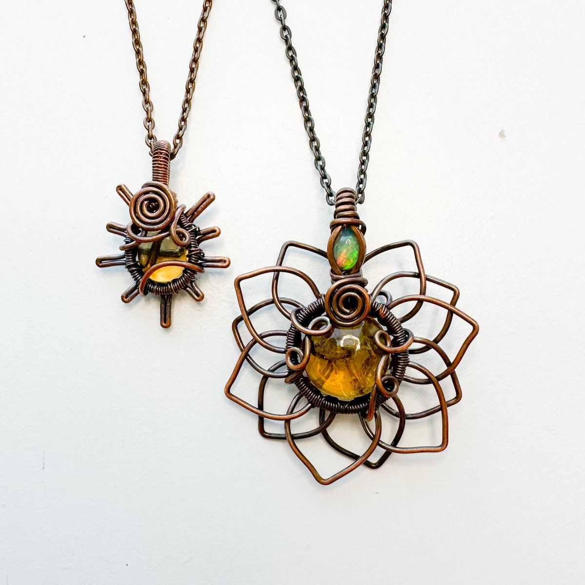 mildhippie's tweet photo. citrine sun &amp; sunflower pendants 🌻☀️

available Aug 18th at 8pm eastern time https://t.co/hel4QWRYLG