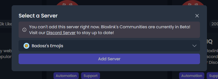 Bloxlink on X: Who's already using Bloxlink Community Servers? ✋ If not,  add your server today for increased exposure and growth! #Roblox Link 👉    / X