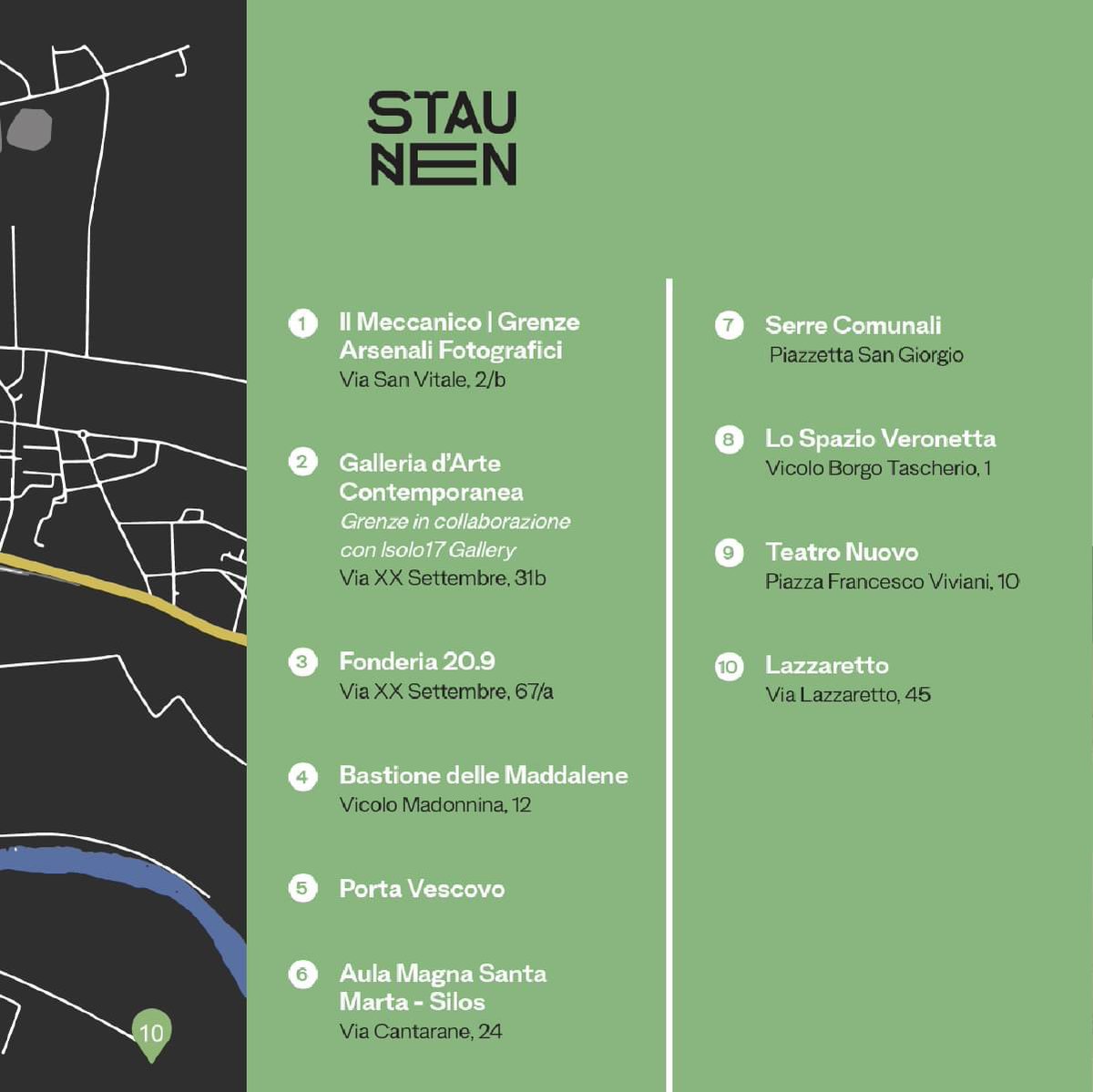 La mappa ufficiale delle sedi della VI edizione del Festival Internazionale di Fotografia Grenze Arsenali Fotografici è online! 😎

Ogni sede ha orari differenti, consulta la mappa con il programma completo dal 7 settembre fino al 30 ottobre al link 👉grenzearsenalifotografici.com/s/flyer_pdf.pdf