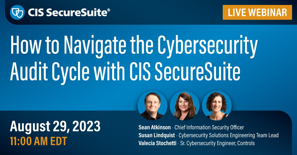 Chris Smith (@_chrissmith) on Twitter photo ๐ WEBINAR from the <a href="/CISecurity/">Center for Internet Security (CIS)</a>, featuring experts Sean Atkinson, Susan Lindquist, and Valecia Stocchetti. I am especially excited to see live demonstrations of CIS-CAT Pro and CIS-CSAT Pro. bit.ly/47tExXj #grc #compliance #cybersecurity ๐ WEBINAR from the <a href="/CISecurity/">Center for Internet Security (CIS)</a>, featuring experts Sean Atkinson, Susan Lindquist, and Valecia Stocchetti. I am especially excited to see live demonstrations of CIS-CAT Pro and CIS-CSAT Pro. bit.ly/47tExXj #grc #compliance #cybersecurity