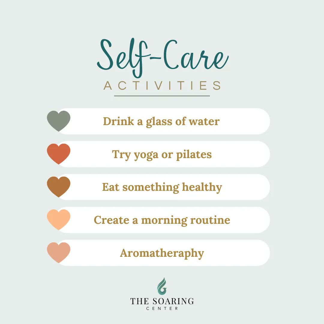 Finding positive self-care and coping strategies are very important aspects of trauma therapy and healing overall. #TheSoaringCenter #TogetherWeRise #TraumaSurvivors #EmotionalNeglect #FormOfAbuse #TraumaInformedPractice