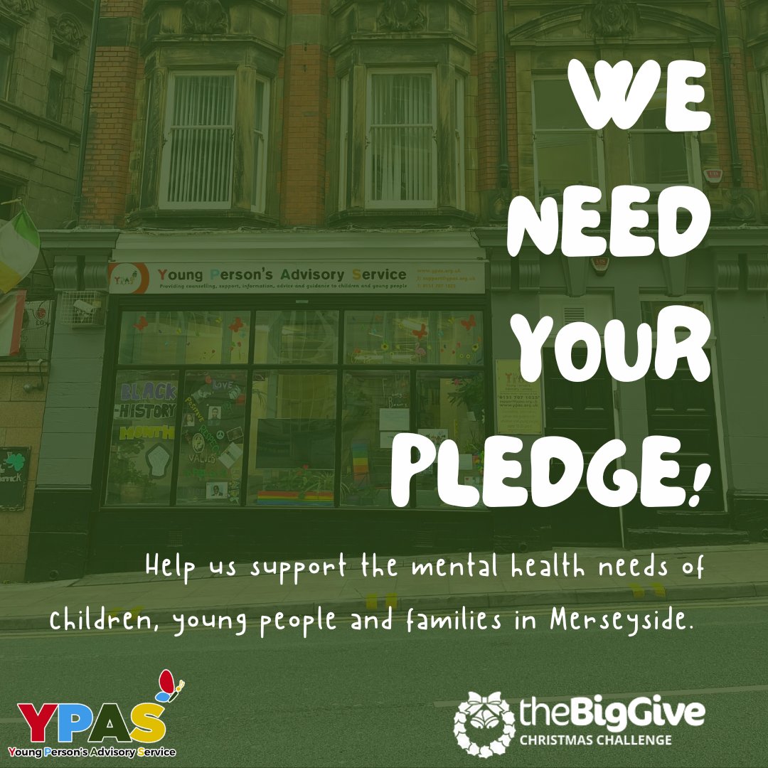 YPAS Need Pledges! 🎄✨ YPAS is applying to participate in the @BigGive Christmas Challenge this year, and we need our supporters to make promises of funding, called ‘Pledges’. For more information on the campaign, follow the link below. ow.ly/RkXE50PAhSX