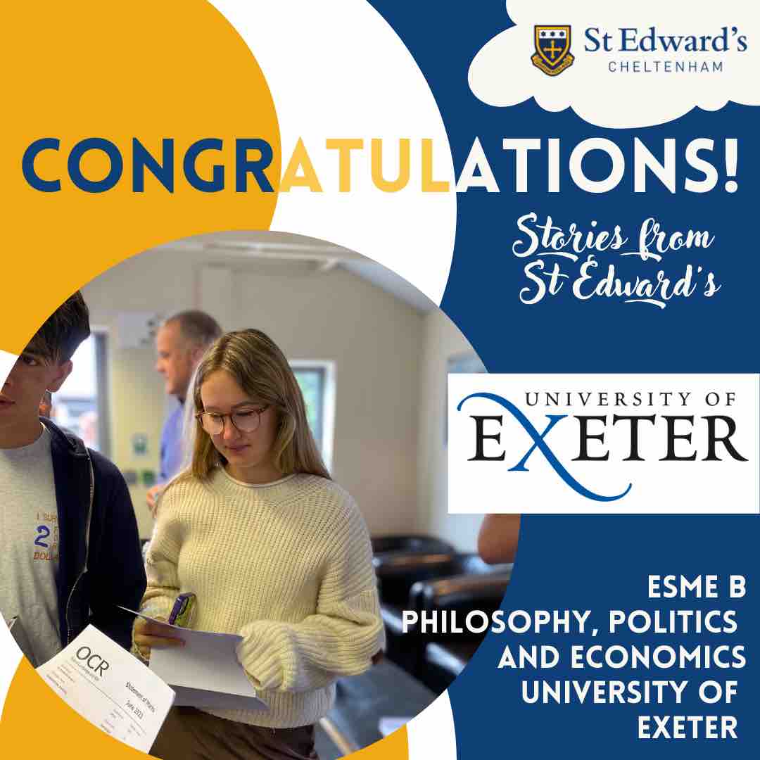 StEdwardsChelt's tweet photo. We look forward to sharing more ‘stories from St Edward’s’ as students’ university places and training routes are confirmed.
Well done Year 13!
#SECresults #SECsixthform https://t.co/x6Q6aiV6uE