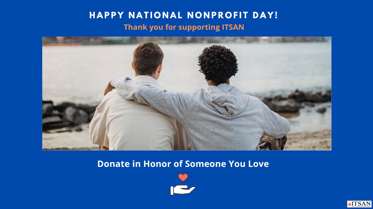 It’s National Nonprofit Day! 🙌❤️ Please join us in celebrating ITSAN’s work as a nonprofit and support our work ahead!
Donate in honor of a loved one and tell us in the comments. Donate here: paypal.com/us/fundraiser/…