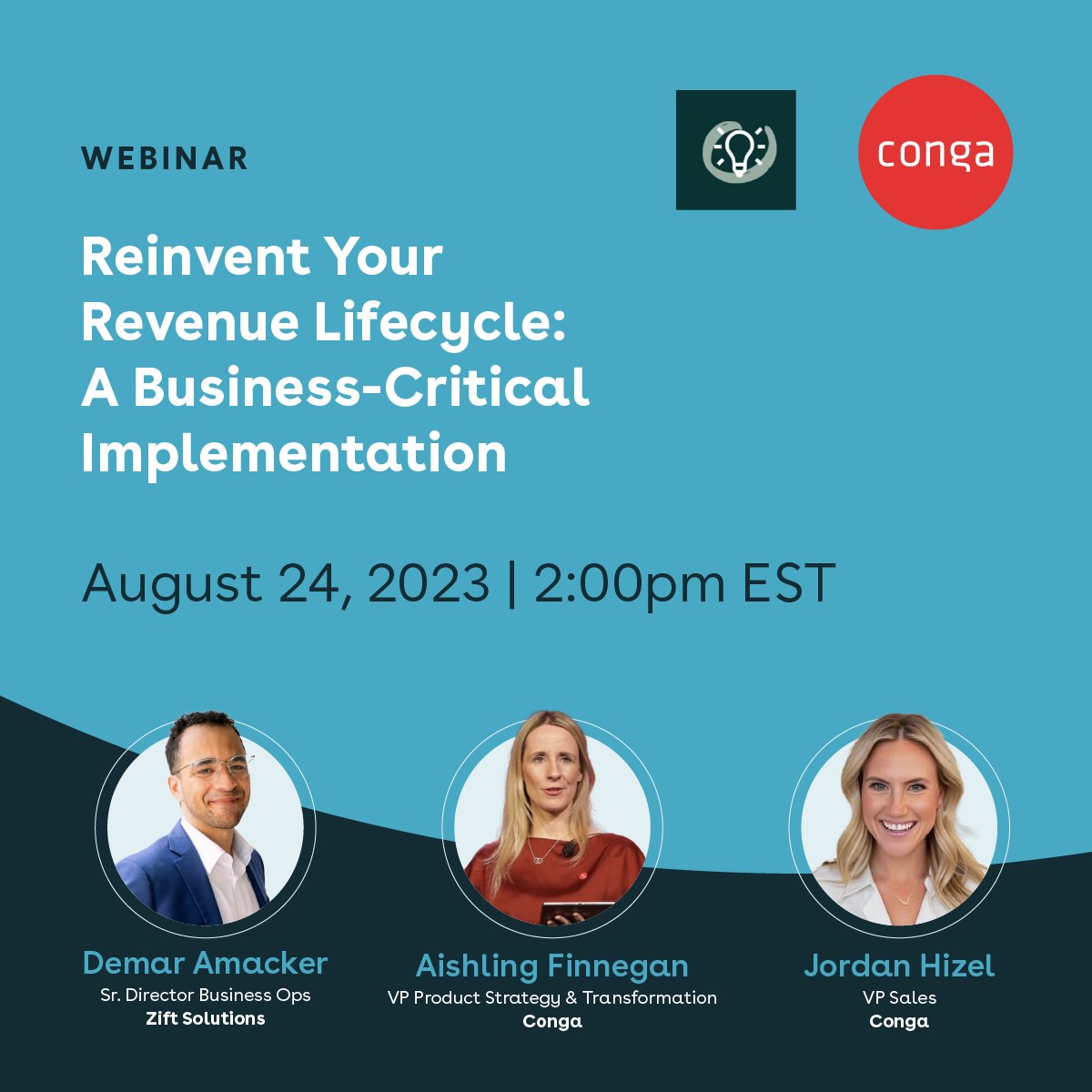 CongaHQ's tweet image. Unlock the potential of your revenue operations! Join @RevOpsCoop and @Conga for a webinar on Revenue Lifecycle Management. Learn to identify revenue leaks, streamline processes, and deliver stellar #customerexperience. Reserve your spot: okt.to/IX2C7z #RevOpsStrategy