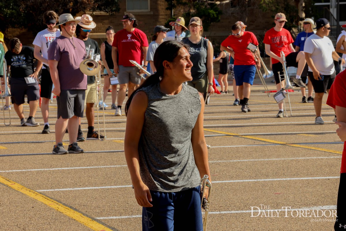 DailyToreador's tweet photo. Throwback Thursday was the theme for the fourth day of the Goin' Band's spirit week Aug. 17, 2023.

📷 - @CameronZapataDT https://t.co/NgWbLkw4DX
