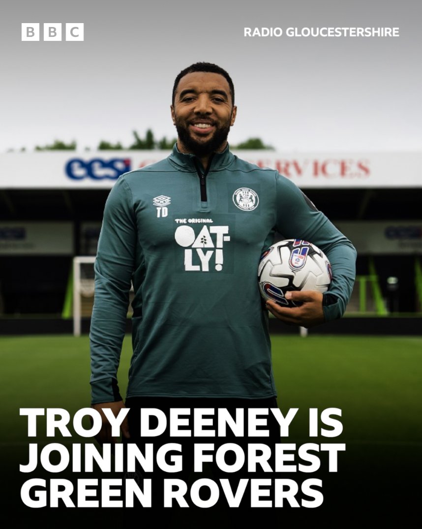 BBCGlos's tweet photo. BREAKING: Troy Deeney is joining @FGRFC_Official as a player-coach.

#FGR https://t.co/hQKHr66Vhq