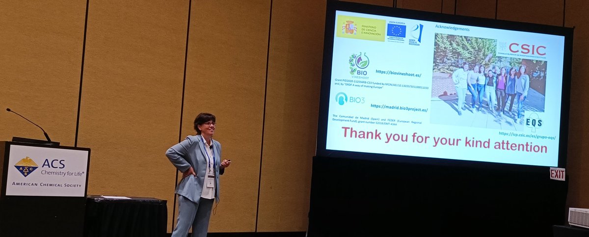 La investigadora de nuestro proyecto @dunamr del #EQS <a href="/ICP_CSIC/">Instituto de Catálisis y Petroleoquímica (CSIC)</a> ha hecho  una excelente presentación de sus resultados en la #ACSFall2023.