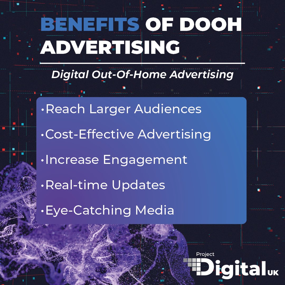 Pro_DigitalUK's tweet photo. Here are five fantastic reasons to choose Digital Signage for your next advertising campaign! Get Digi with it! Maybe you'll come up with better puns 😉 #DOOH #Advertising #DigitalSignage https://t.co/pAwUfGH9Ek
