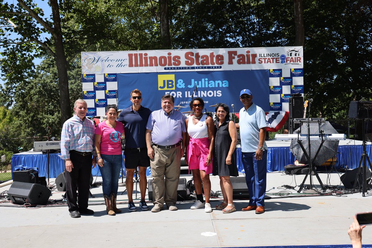 JBPritzker's tweet photo. It was great to be back at the State Fair yesterday to celebrate Governor’s Day!

Illinois Democrats have fought tirelessly to make our state a bright light of freedom in the center of the nation – and our work is just getting started. https://t.co/r815ft4Dge