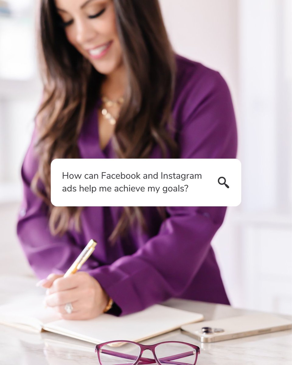 🤔 “How can Facebook and Instagram ads help me achieve my goals?”

Traffic, lead, and sales campaign objectives are my top 3 favorite strategies for growing an online business!

Go to flourishingimpact.com/services to schedule your FREE strategy call!