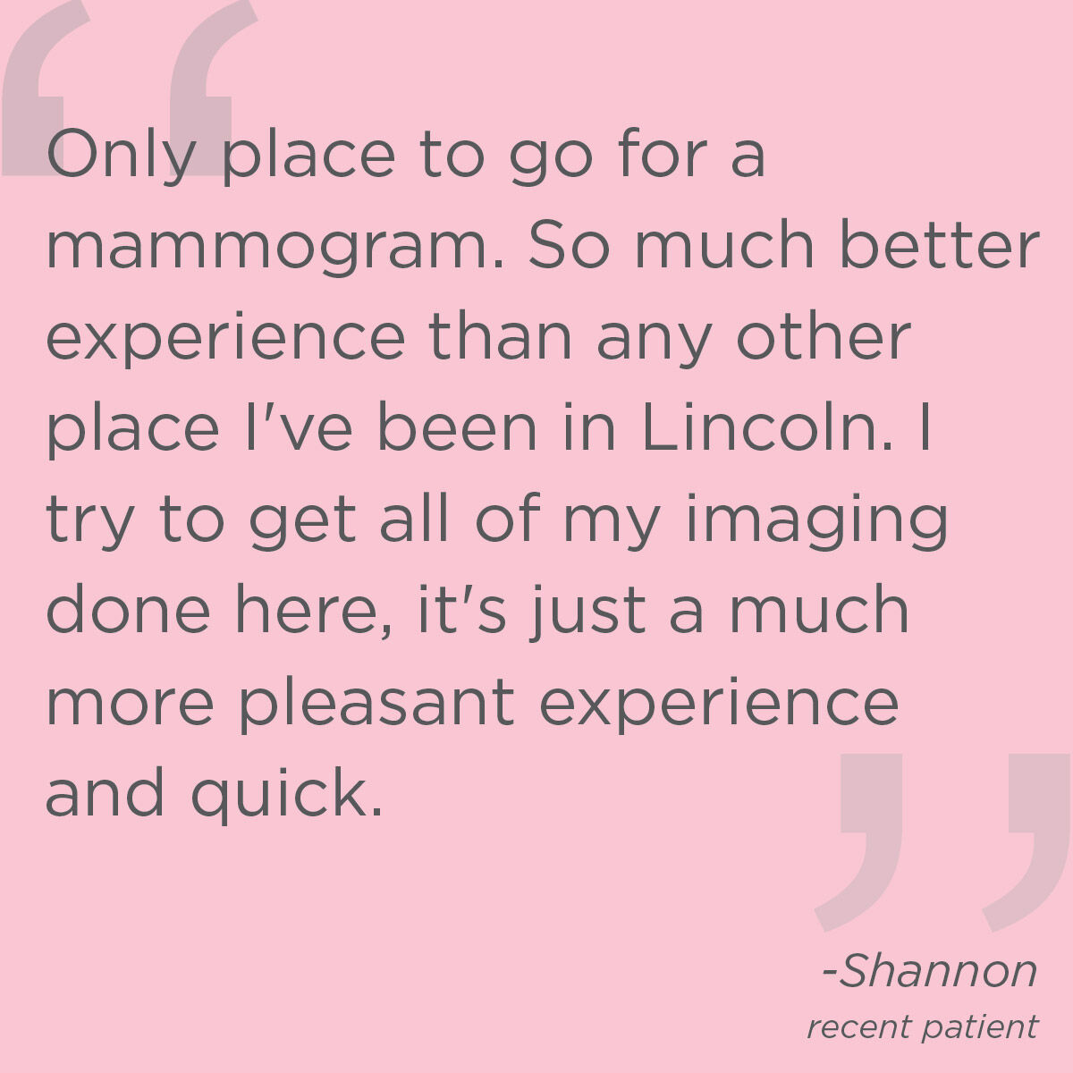 AMI_Lincoln's tweet photo. Our patients are the best! Thanks for the kind words, Shannon.

#patientlove #AMI https://t.co/aNUlX4jJxj