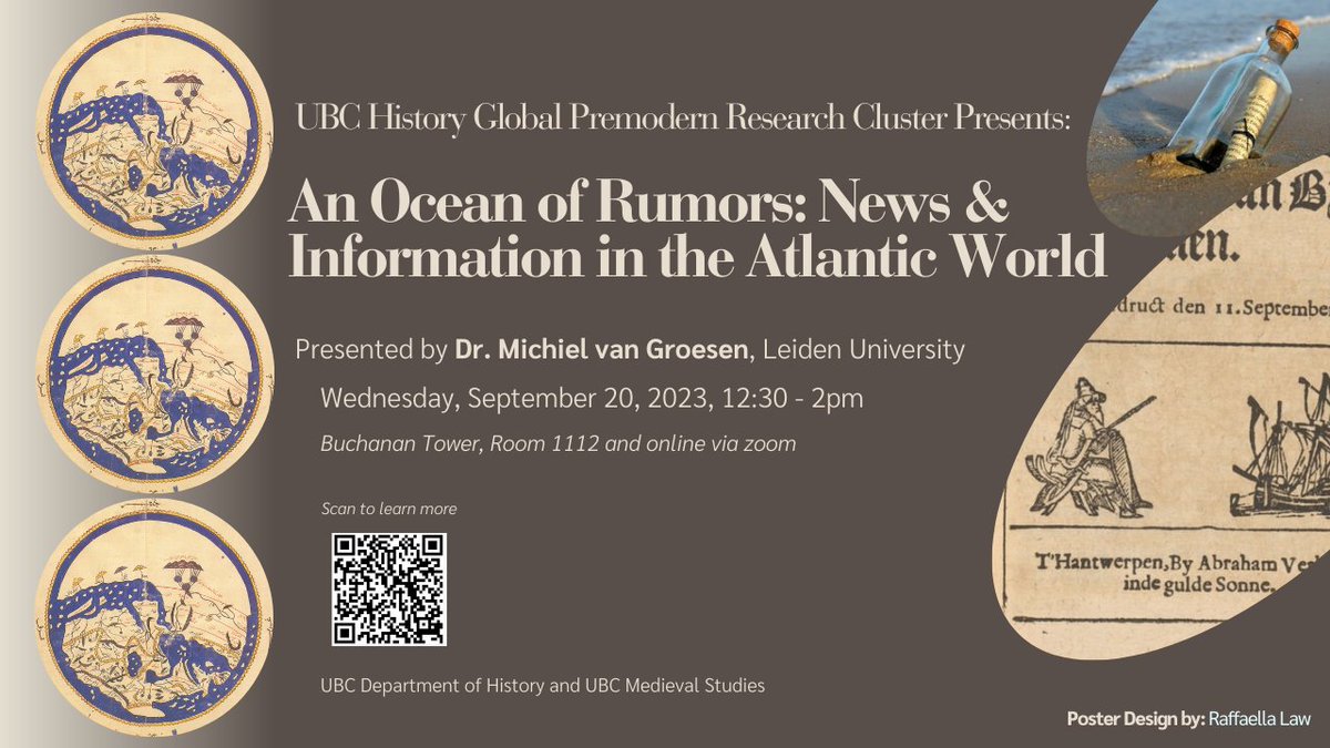 Dr. Sara Ann Knutson | archaeonetworks.bsky.social (@archaeonetworks) on Twitter photo Delighted to announce the first event in the 2023-24 Global Premodern colloquium series <a href="/UBC_History/">UBC History</a>.
We are please to welcome Michiel van Groesen, Prof of Maritime History <a href="/UniLeiden/">Universiteit Leiden</a> on September 20. 🚢⚓
RSVP for in person or virtual attendance here: ubc.ca1.qualtrics.com/jfe/form/SV_be… Delighted to announce the first event in the 2023-24 Global Premodern colloquium series <a href="/UBC_History/">UBC History</a>.
We are please to welcome Michiel van Groesen, Prof of Maritime History <a href="/UniLeiden/">Universiteit Leiden</a> on September 20. 🚢⚓
RSVP for in person or virtual attendance here: ubc.ca1.qualtrics.com/jfe/form/SV_be…
