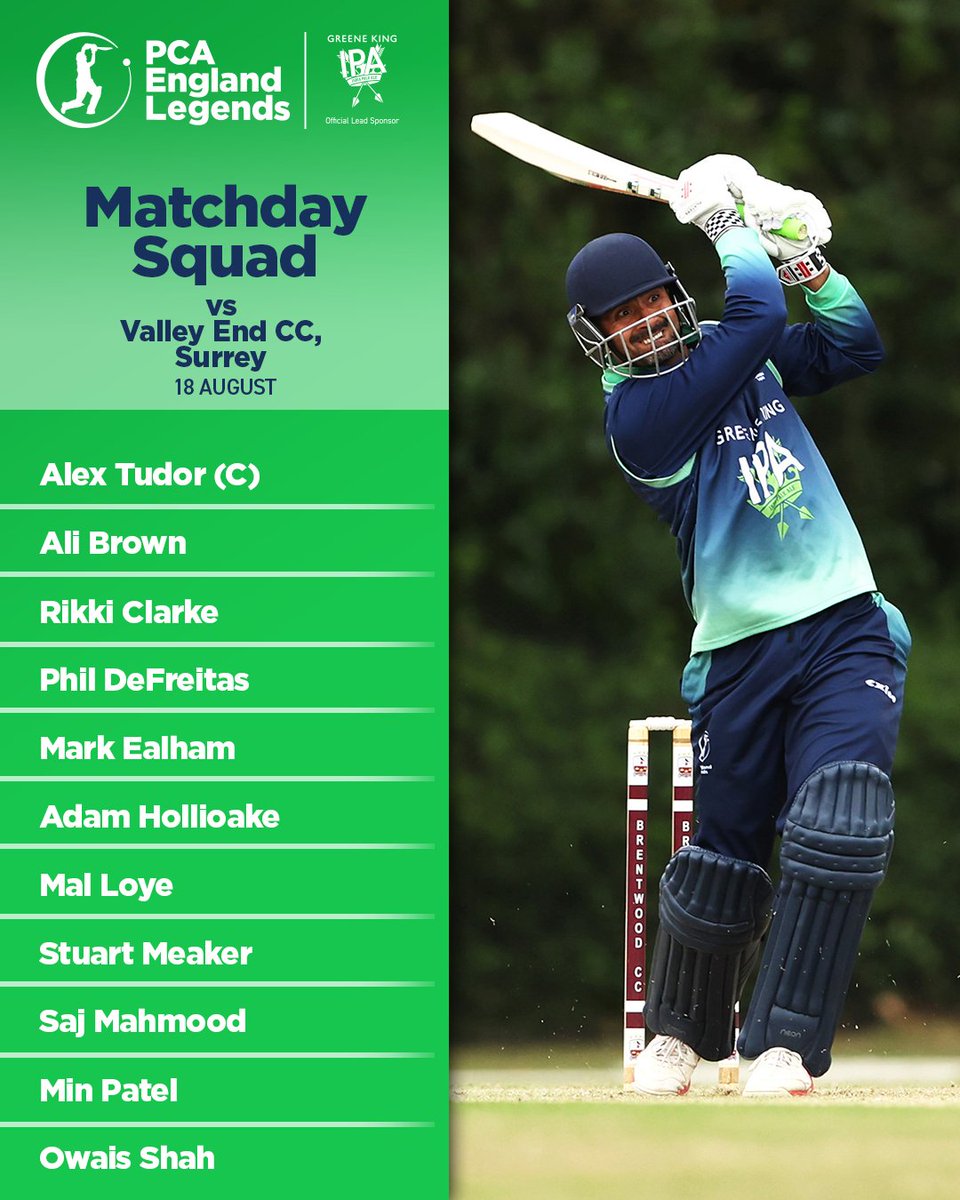 They came out on top of a high scoring thriller last week - can the PCA England Legends repeat the feat tomorrow? 🤞 Here's the XI set to face @ValleyendCc 🏴󠁧󠁢󠁥󠁮󠁧󠁿