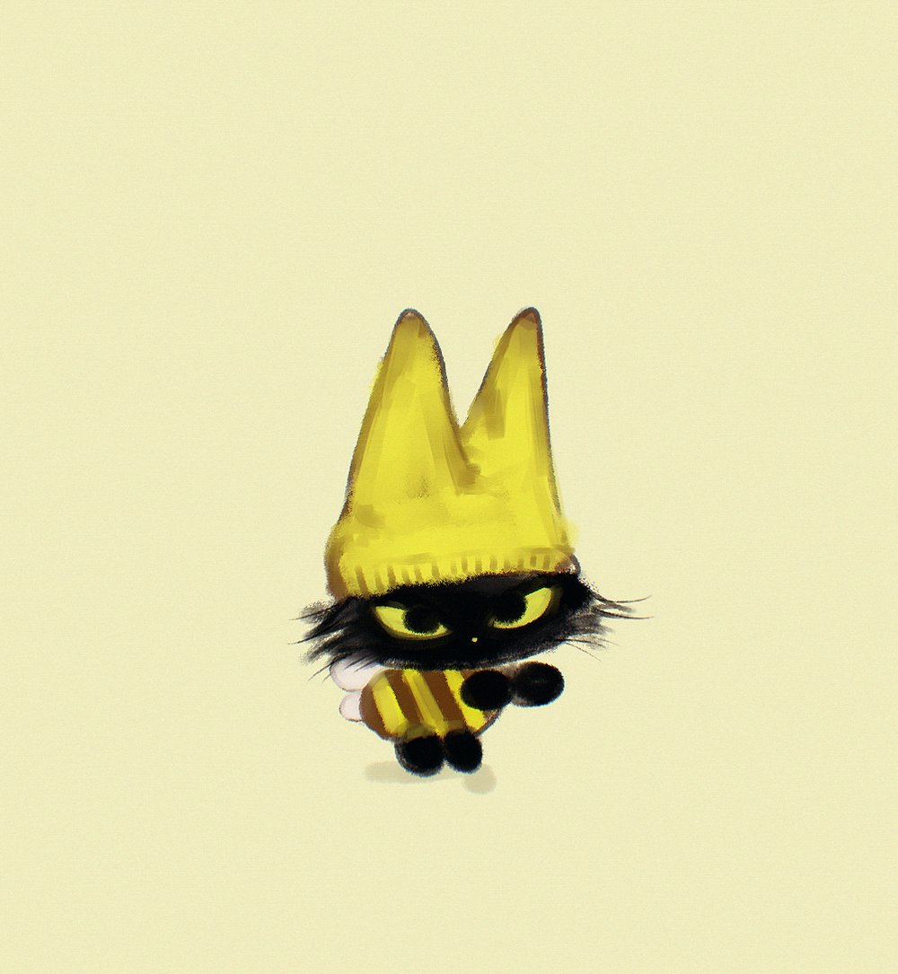 no humans simple background solo cat hat beanie animal focus  illustration images