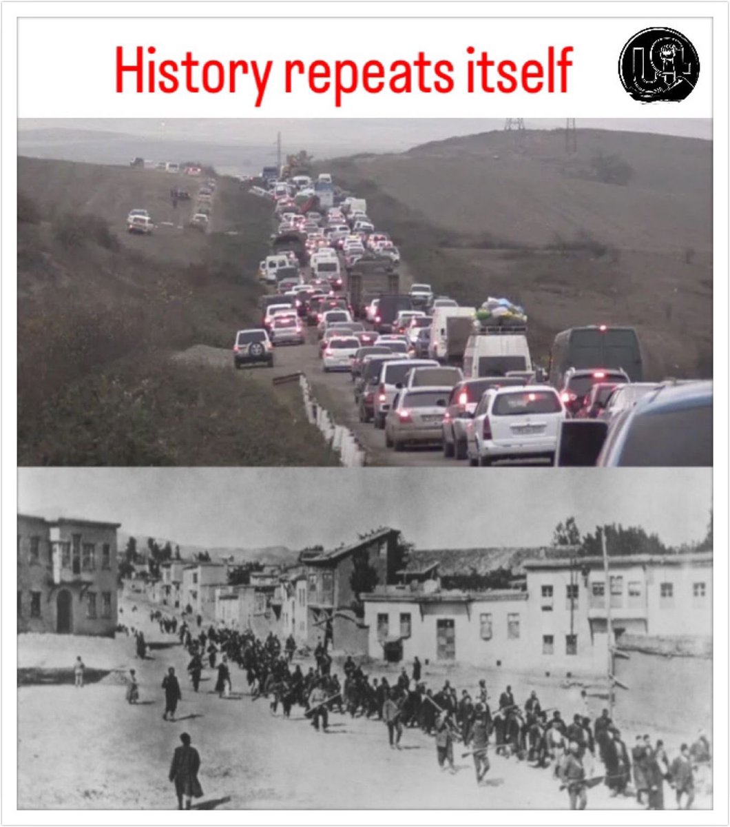 ArmenKaroAssoc's tweet photo. As the world turns a blind eye, Azerbaijan seeks to obliterate Artsakh's Armenian population, echoing the horrors of 1915. This isn't just history; it's happening now. Our duty is clear: we must rally to protect our family in Artsakh. #NeverForget #StandWithArtsakh https://t.co/bZTUvt1SRm