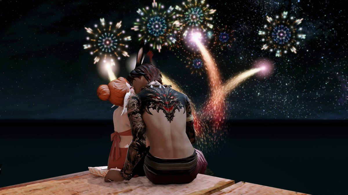 What'd they say about kissing someone under a fireworks display?

#GPOSERS #FFXIV #Viera #Au_Ra #EorzeaPhotos #FFXIVScreenshots #ReShade #FF14