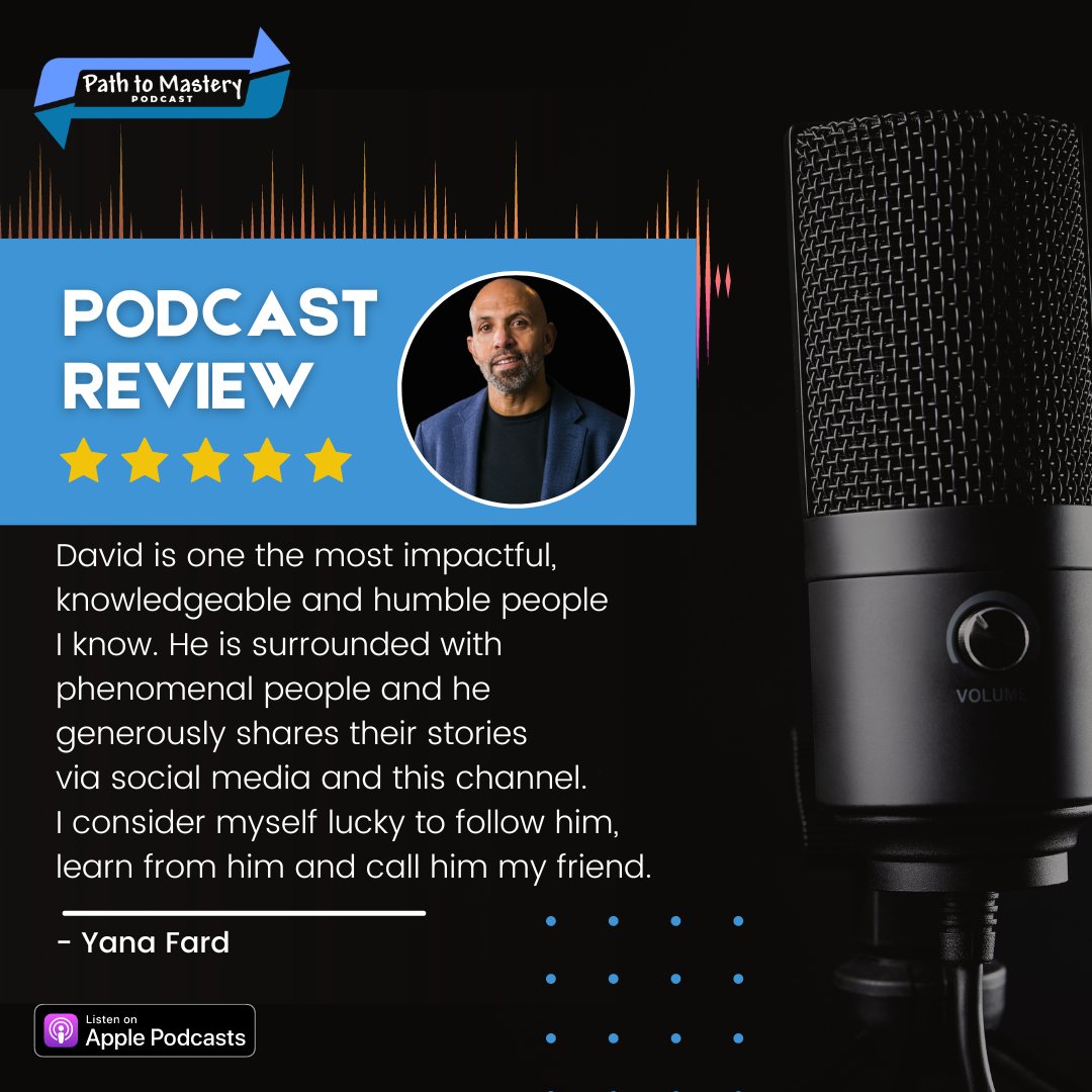 davidihill's tweet image. Another fantastic review 🙌✨ We're thrilled to hear how our episodes are making a positive impact. Thank you for your kind words and for being part of our podcast community. Let's keep the insightful conversations flowing! 🎙️💬 #pathtomasterypodcast #pathtomastery